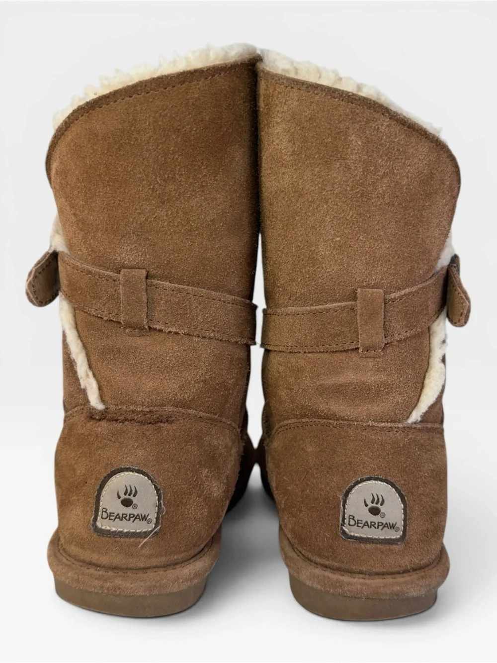 BearPaw Tatum Tan Brown Suede Winter Wool Blend  Boots SIZE 7